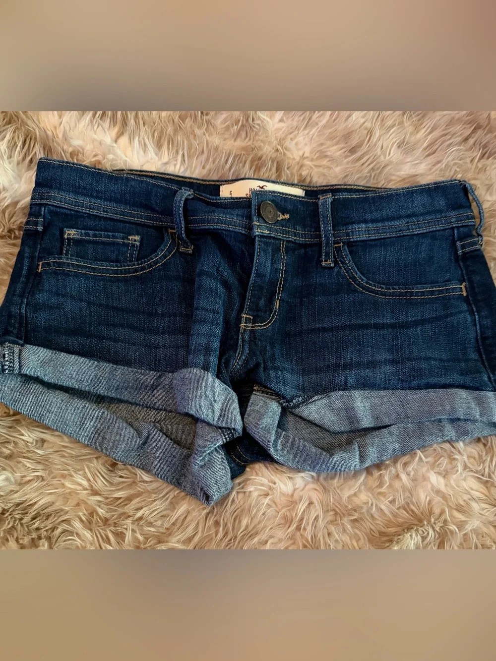 Hollister Rolled Cuff Denim Shorts